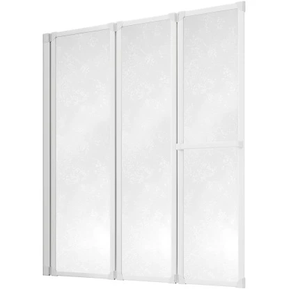 Schulte Badewannenaufsatz Komfort 3-tlg. Kunstglas Alpinweiß 140 Cm X 126,8 Cm 2 Schulte Badewannenaufsatz Komfort 3-tlg. Kunstglas Alpinweiß 140 Cm X 126,8 Cm – Bild 2