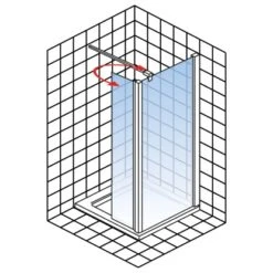 Schulte Walk-In Dusche Toura 80 X 200 Cm Mit Beweglichem Element 40 Cm -Schulte 060991060762 2053 060762 5