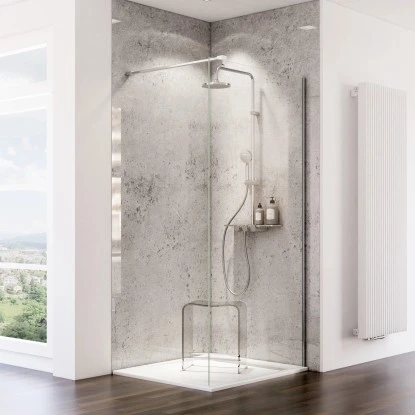 Schulte ExpressPlus Duschrückwand Decodesign Hochglanz 100x255cm Stein Grau-Hell 1 Schulte ExpressPlus Duschrückwand Decodesign Hochglanz 100x255cm Stein Grau-Hell