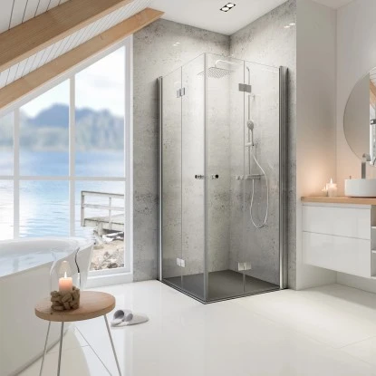 Schulte ExpressPlus Drehfalttür Eckeinstieg Garant Mit Duschwanne 90x90 Cm 1 Schulte ExpressPlus Drehfalttür Eckeinstieg Garant Mit Duschwanne 90x90 Cm