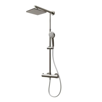 Schulte ExpressPlus Duschsystem Rain Classic Mit Thermostat Kopfbrause Eckig 1 Schulte ExpressPlus Duschsystem Rain Classic Mit Thermostat Kopfbrause Eckig