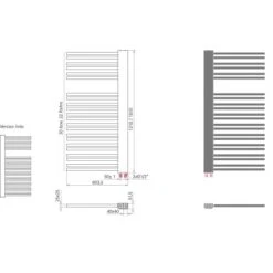 Schulte ExpressPlus Design-Heizkörper Bologna 690 W Alpinweiß Version Rechts -Schulte 110490 4081 4