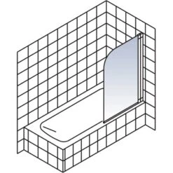 Schulte Badewannenaufsatz 1-teilig Chrom-Optik Dekor Liane -Schulte 140623 4081 2