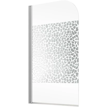 Schulte Badewannenaufsatz 1-teilig 80 Cm X 140 Cm Echtglas Terrazzo Chrom 2 Schulte Badewannenaufsatz 1-teilig 80 Cm X 140 Cm Echtglas Terrazzo Chrom – Bild 2