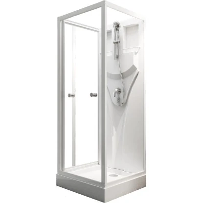 Schulte Komplettduschkabine Juist Mit Schiebetür Weiß 210x80x80 Cm 2 Schulte Komplettduschkabine Juist Mit Schiebetür Weiß 210x80x80 Cm – Bild 2