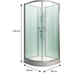 Schulte Komplettduschkabine Kreta II Alu-Natur Hellgrün 89x89x202 Cm 9 Schulte Komplettduschkabine Kreta II Alu-Natur Hellgrün 89x89x202 Cm -Schulte 32020 2053 4060991009747 1 2