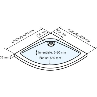 Schulte Duschwanne Rund Extraflach Alpinweiß 80 X 80 Cm 3 Schulte Duschwanne Rund Extraflach Alpinweiß 80 X 80 Cm – Bild 3