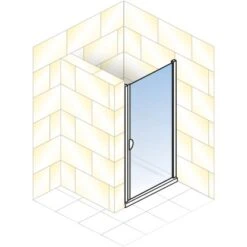 Schulte Drehtür Sunny In Nische 180 X 80 Cm Alu Natur -Schulte 32020 2053 4060991012853 5