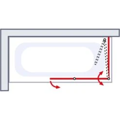 Schulte Badewannenaufsatz 2-teilig Mit Seitenwand 114,5 Cm X 140 Cm Echtglas -Schulte 32020 2053 4060991021541 6