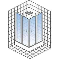 Schulte Eckeinstieg Mit Drehfalttür Garant Echtglas Chrom-Optik 90 Cm X 90 Cm 10 Schulte Eckeinstieg Mit Drehfalttür Garant Echtglas Chrom-Optik 90 Cm X 90 Cm -Schulte 32020 2053 4060991033902 5