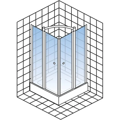 Schulte Eckeinstieg Mit Drehfalttür Garant Echtglas Chrom-Optik 90 Cm X 90 Cm 5 Schulte Eckeinstieg Mit Drehfalttür Garant Echtglas Chrom-Optik 90 Cm X 90 Cm – Bild 5