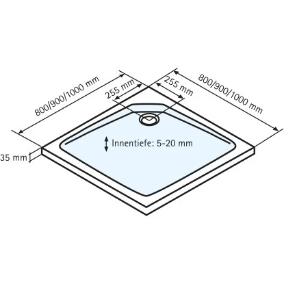 Schulte ExpressPlus Duschwanne Quadrat Extraflach Alpinweiß 90 X 90 Cm 4 Schulte ExpressPlus Duschwanne Quadrat Extraflach Alpinweiß 90 X 90 Cm – Bild 4
