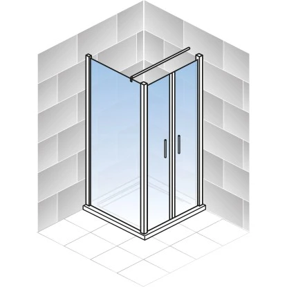 Schulte ExpressPlus Pendeltür AlexaStyle2.0 Alunatur 90x90x192cm 4 Schulte ExpressPlus Pendeltür AlexaStyle2.0 Alunatur 90x90x192cm – Bild 4