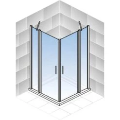 Schulte ExpressPlus Eckeinstieg 4-tlg. AlexaStyle2.0 Alunatur 80x80x192cm -Schulte 32020 2053 4060991037672 5