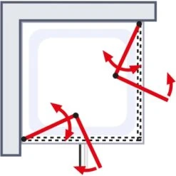 Schulte ExpressPlus Drehfalttür AlexaStyle2.0 Alunatur 90x90x192cm -Schulte 32020 2053 4060991037771 6