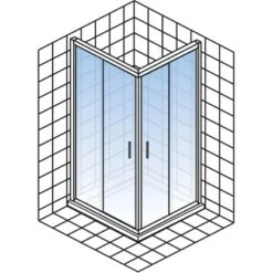 Schulte ExpressPlus Eckeinstieg 4-tlg. Kristall/Trend Chromoptik 90x90x185cm 9 Schulte ExpressPlus Eckeinstieg 4-tlg. Kristall/Trend Chromoptik 90x90x185cm -Schulte 32020 2053 4060991038174 5