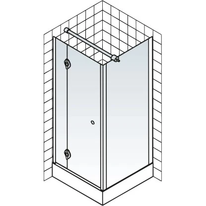 Schulte ExpressPlus Drehtür MasterClasslinks Chromoptik 90x200cm 4 Schulte ExpressPlus Drehtür MasterClasslinks Chromoptik 90x200cm – Bild 4