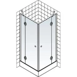 Schulte ExpressPlus Eckeinstieg 4-tlg. MasterClass Chromoptik 80x80x200cm -Schulte 32020 2053 4060991038341 5