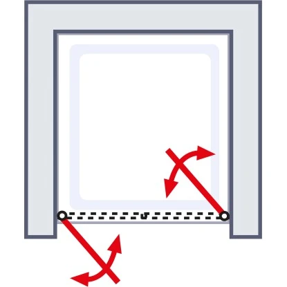 Schulte ExpressPlus Pendeltür Garant Alu-Natur Klar Hell 100x200cm 5 Schulte ExpressPlus Pendeltür Garant Alu-Natur Klar Hell 100x200cm – Bild 5