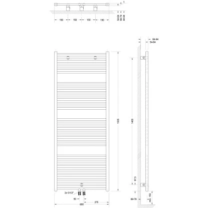 Schulte Design-Heizkörper Turbo III Mit Mittenanschluss 886 W Alpinweiß 3 Schulte Design-Heizkörper Turbo III Mit Mittenanschluss 886 W Alpinweiß – Bild 3