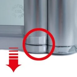 Schulte ExpressPlus Drehtür In Nische Garant Chromoptik Links 200x80cm -Schulte 3342 2053 HebSenk Profil 1 1