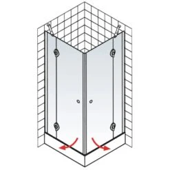 Schulte Eckeinstieg Youngline Chromoptik Depoli Light 192 Cm X 90 Cm X 90 Cm -Schulte 4037563122548 5
