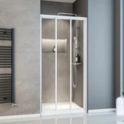 Schulte Sunny Gleittür In Nische 80 X 175 Cm Weiß