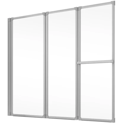 Schulte Komfort Badewannenfaltwand 3-tlg. 151,8 X 140 Cm Alu Natur 2 Schulte Komfort Badewannenfaltwand 3-tlg. 151,8 X 140 Cm Alu Natur – Bild 2