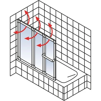 Schulte Komfort Badewannenfaltwand 3-tlg. 151,8 X 140 Cm Alu Natur 4 Schulte Komfort Badewannenfaltwand 3-tlg. 151,8 X 140 Cm Alu Natur – Bild 4