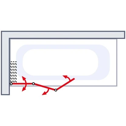 Schulte Komfort Badewannenfaltwand 3-tlg. 151,8 X 140 Cm Alu Natur 5 Schulte Komfort Badewannenfaltwand 3-tlg. 151,8 X 140 Cm Alu Natur – Bild 5
