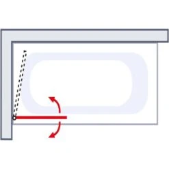 Schulte Wannenaufsatz Schwenkbar Echtglas Chrom Dekor Softcube 140 Cm X 80 Cm -Schulte 4060991005145 2053 5