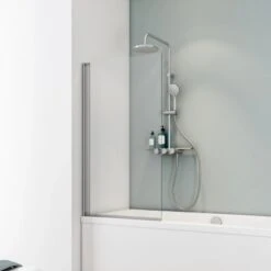 Schulte Badewannenaufsatz Echtglas Alu Natur 130 Cm X 70 Cm