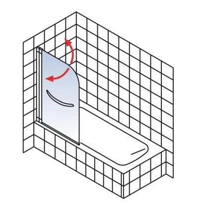 Schulte Komfort Badewannenfaltwand 1-tlg. Mit Handtuchhalter 70 X 140 Cm Weiß 4 Schulte Komfort Badewannenfaltwand 1-tlg. Mit Handtuchhalter 70 X 140 Cm Weiß – Bild 4