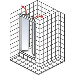 Schulte Falttür Für Nischen Kristall/Trend Alu-Natur BxH 90 X 185 Cm 7 Schulte Falttür Für Nischen Kristall/Trend Alu-Natur BxH 90 X 185 Cm -Schulte 4060991006999 2053 04