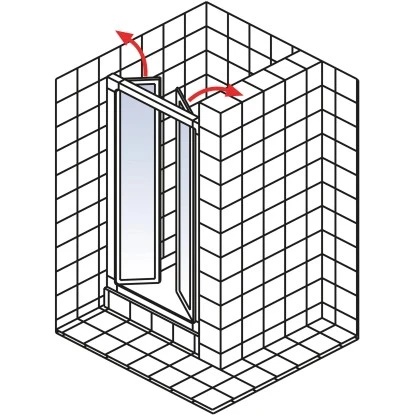 Schulte Falttür Für Nischen Kristall/Trend Alu-Natur BxH 90 X 185 Cm 4 Schulte Falttür Für Nischen Kristall/Trend Alu-Natur BxH 90 X 185 Cm – Bild 4