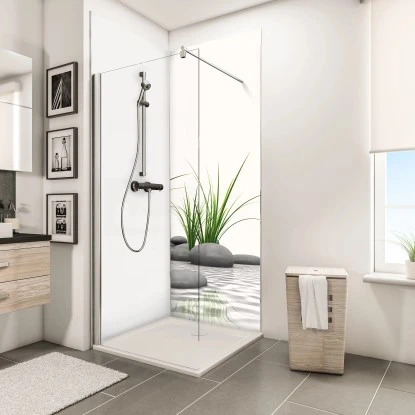 Schulte DecoDesign Duschrückwand "Zen Steine & Gras" 210 X 90 Cm 3 Schulte DecoDesign Duschrückwand "Zen Steine & Gras" 210 X 90 Cm – Bild 3