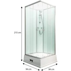 Schulte Komplettduschkabine Korfu II Mit Boiler Pumpe Alu-Natur Hellgrün 12 Schulte Komplettduschkabine Korfu II Mit Boiler Pumpe Alu-Natur Hellgrün -Schulte 4060991009792 2053 3 1