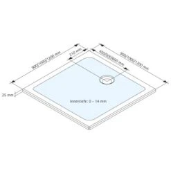 Schulte Duschwanne Quadrat Alpinweiß Inkl. Füße & Ablauf 120 X 120cm -Schulte 4060991011399 2053 3