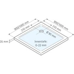 Schulte Duschwanne Eckig Extra-flach Mineralguss 100 X 100 Cm 5 Schulte Duschwanne Eckig Extra-flach Mineralguss 100 X 100 Cm -Schulte 4060991011986 2053 5