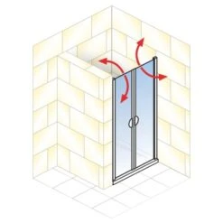 Schulte Sunny Pendeltür In Nische, BxH: 75 X 180 Cm Weiß 9 Schulte Sunny Pendeltür In Nische, BxH: 75 X 180 Cm Weiß -Schulte 4060991013119 5