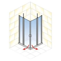 Schulte Sunny Eckeinstieg 4-tlg. Mit Drehtüren 80 X 80 X 180 Cm Weiß 8 Schulte Sunny Eckeinstieg 4-tlg. Mit Drehtüren 80 X 80 X 180 Cm Weiß -Schulte 4060991013805 5