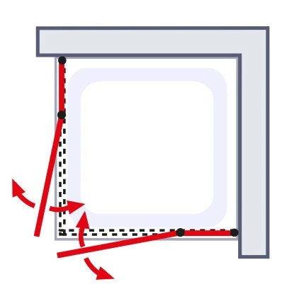 Schulte Sunny Eckeinstieg 4-tlg. Mit Drehtüren 80 X 80 X 180 Cm Weiß 5 Schulte Sunny Eckeinstieg 4-tlg. Mit Drehtüren 80 X 80 X 180 Cm Weiß – Bild 5