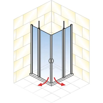 Schulte Eckeinstieg 4-teilig Sunny Alu-Natur Echtglas Klar Hell 180 Cm X 90 Cm 3 Schulte Eckeinstieg 4-teilig Sunny Alu-Natur Echtglas Klar Hell 180 Cm X 90 Cm – Bild 3