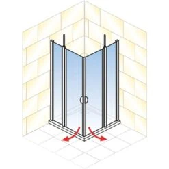 Schulte Eckeinstieg 4-teilig Sunny Alpinweiß Echtglas Klar Hell 180 Cm X 90 Cm 7 Schulte Eckeinstieg 4-teilig Sunny Alpinweiß Echtglas Klar Hell 180 Cm X 90 Cm -Schulte 4060991013836 2053 AI 01