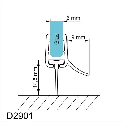 Schulte Wasserabweisprofil Für Serie MasterClass Und Garant 2 Schulte Wasserabweisprofil Für Serie MasterClass Und Garant – Bild 2