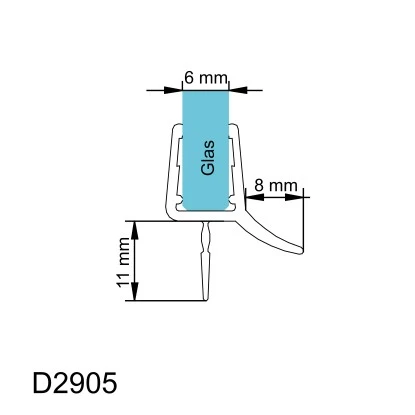 Schulte Wasserabweisprofil Für 6 Mm Glas 2 Schulte Wasserabweisprofil Für 6 Mm Glas – Bild 2