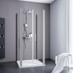 Schulte Pendeltür Als U-Kabine Alexa Style 2.0 Alu-Natur 192 Cm X 80 Cm