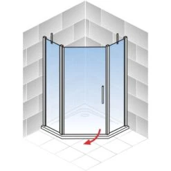 Schulte Fünfeckdusche Alexa Style 2.0 Alu-Natur Klar Glas Hell 192 Cm X 90 Cm -Schulte 4060991019555 2053 AI 01