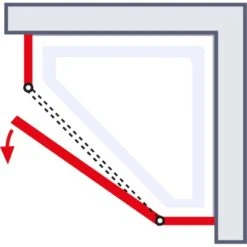 Schulte Fünfeckdusche Alexa Style 2.0 Alu-Natur Klar Glas Hell 192 Cm X 90 Cm -Schulte 4060991019555 2053 AI 02