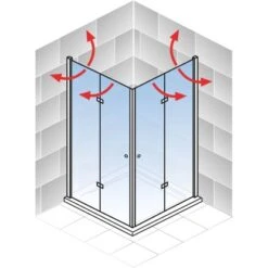 Schulte Eckeinstieg Mit Drehtür Alexa Style 2.0 Chromoptik BxHxT 90x90x192 Cm -Schulte 4060991019890 2053 04